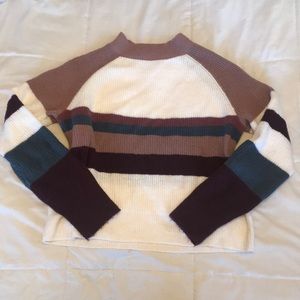 striped colorblock sweater.